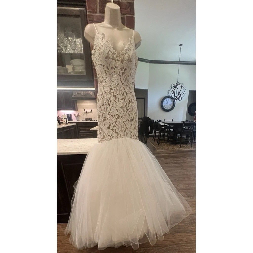 Blush By Hayley Paige Kalea Mermaid Wedding Dress Sz 10 Fits Like 6-8 Sz  $2499